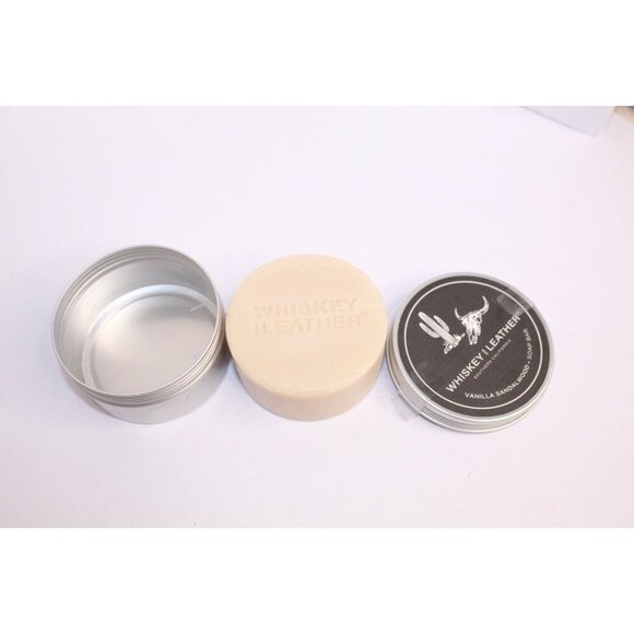 Whiskey and Leather Amberwood Soap Bar 7oz. Tin Sand & Fog Home New Sealed - Picture 7 of 7